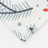 冬の植物 フリースブランケット (角)