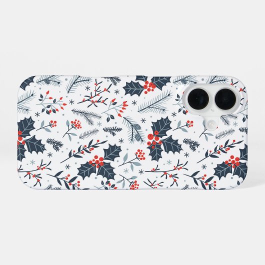 冬の植物 iPhone 16ケース (裏面横)