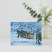 冬の極寒の季節のご挨拶！ シーズンポストカード (スタンド正面)