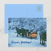 冬の極寒の季節のご挨拶！ シーズンポストカード (正面/裏面)