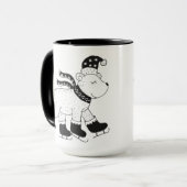 冬の極熊のマグカップ マグカップ (正面左)