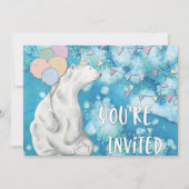 冬の極熊の誕生日パーティー 招待状 (正面)