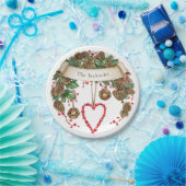 冬の楽しいクリスマスパーティーの紙皿 ペーパープレート (パーティー)