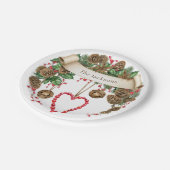 冬の楽しいクリスマスパーティーの紙皿 ペーパープレート (アングル)