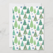 冬の楽しいクリスマスベイビーシャワー 招待状 (裏面)