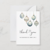 冬の楽しいクリスマス 水彩 ベビーシャワー ノートカード (正面)