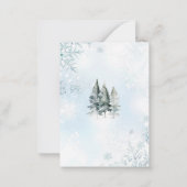 冬の楽しいクリスマス 水彩 赤ちゃん歓迎会 ノートカード (裏面)