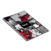 冬の楽しい子供向けゲーム 雪 カスタマイズ可能なテキスト パーソナライズ ノートブック (右側)