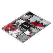 冬の楽しい子供向けゲーム 雪 カスタマイズ可能なテキスト パーソ ノートブック (左側)