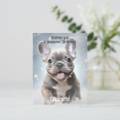 冬の楽しみの手をカスタマイズ ポストカード (スタンド正面)