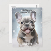 冬の楽しみの手をカスタマイズ ポストカード (正面/裏面)