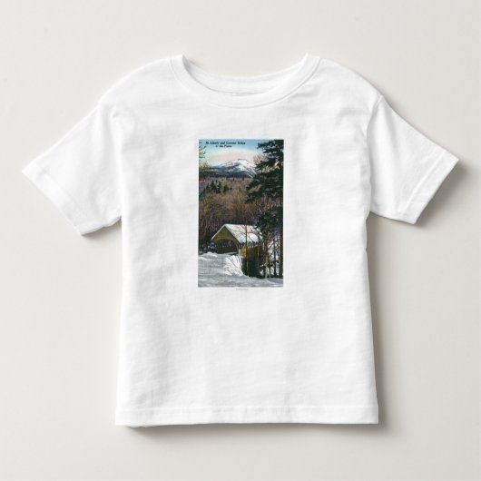 冬の樋の屋根付橋 トドラーTシャツ (正面)