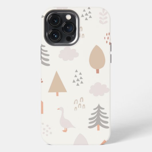 冬の模様 iPhoneケース (裏面)