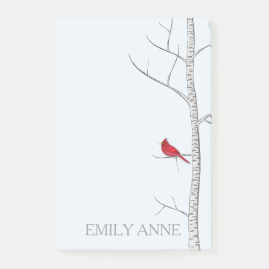 冬の樺の木の投稿に関するメモ ポストイット (正面)