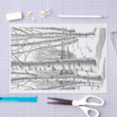 冬の樺の木の木 薄葉紙 (クラフト)