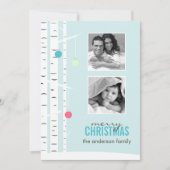 冬の樺の木クリスマスフォトホリデーカード シーズンカード (正面)