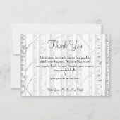 冬の樺の木木サンキューカード サンキューカード (正面)