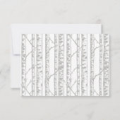 冬の樺の木木サンキューカード サンキューカード (裏面)