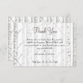 冬の樺の木木サンキューカード サンキューカード (正面/裏面)