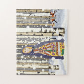 冬の樺の木林 ジグソーパズル (縦)