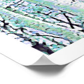 冬の樺の木 ポスター (角)