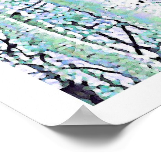 冬の樺の木 ポスター (角)