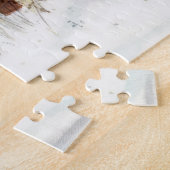 冬の橋の水の色絵画の ジグソーパズル (側面)