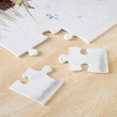 冬の橋の水の色絵画の ジグソーパズル (側面)