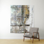 冬の橋の水の色絵画の タペストリー (インサイチュ)