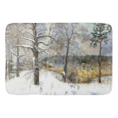 冬の橋の水の色絵画の バスマット (正面)