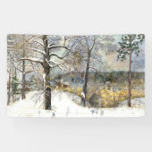 冬の橋の水の色絵画の 横断幕 (横)