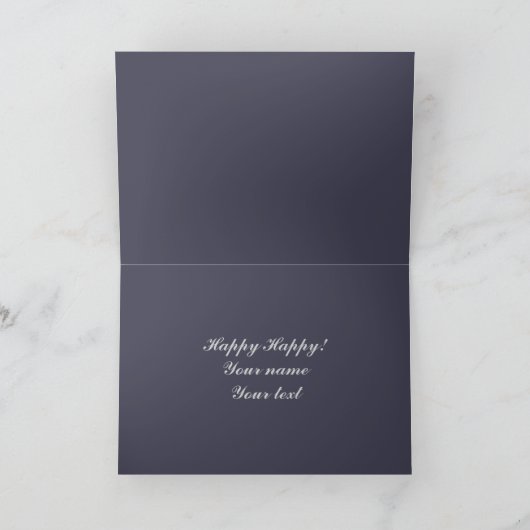 冬の橋の水色 カード (内部)