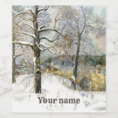 冬の橋の水色 ワインラベル (シングルラベル)