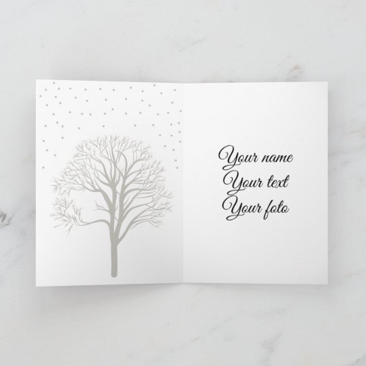 冬の橋 カード (内部)