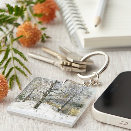 冬の橋 キーホルダー (正面右)