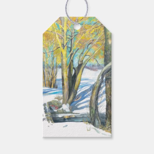 冬の橋 ギフトタグ (正面)