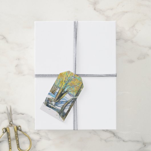 冬の橋 ギフトタグ (より糸付き)