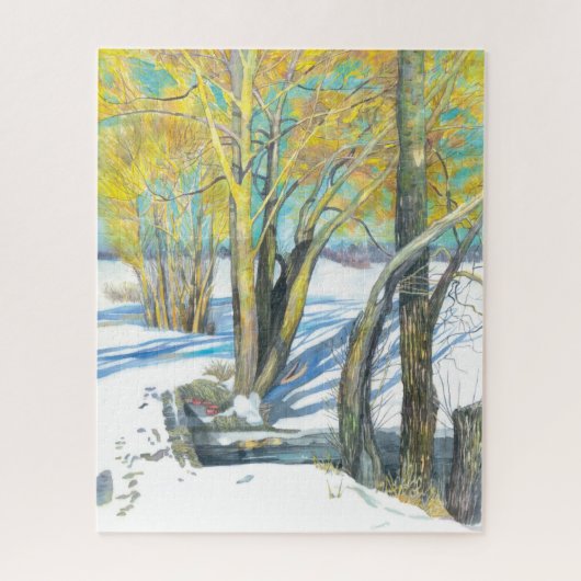 冬の橋 ジグソーパズル (縦)