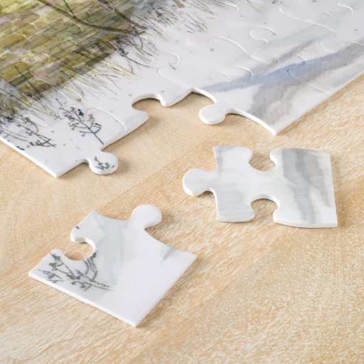 冬の橋 ジグソーパズル (側面)