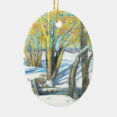 冬の橋 セラミックオーナメント (裏面)