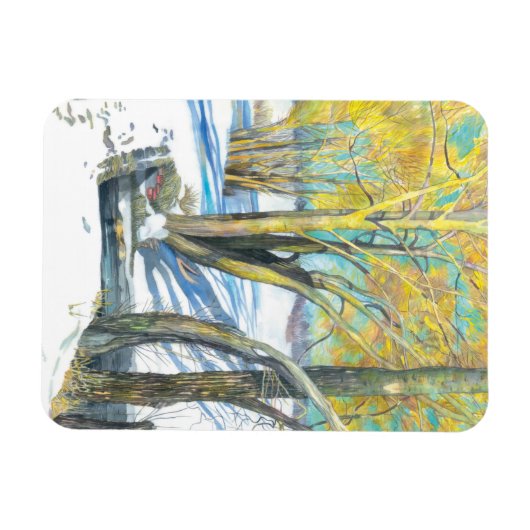 冬の橋 マグネット (横)