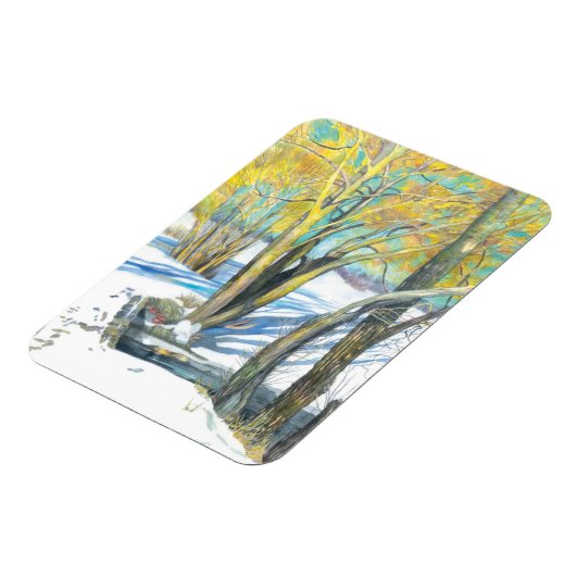 冬の橋 マグネット (左側)