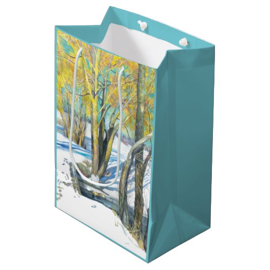 冬の橋 ミディアムペーパーバッグ (正面アングル)