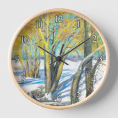 冬の橋 壁時計 (正面)