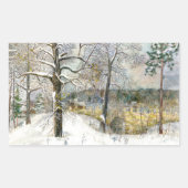 冬の橋 長方形シール (正面)
