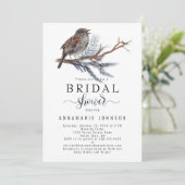 冬の歌の水のカラーバードブランチブライダルシャワー 招待状 (スタンド正面)