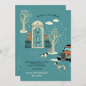 冬の正面玄関の移動発表 招待状 (正面/裏面)