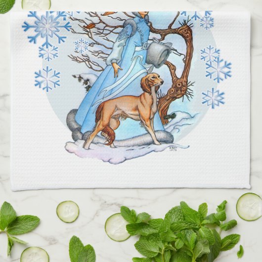 冬の歩行 キッチンタオル (折り畳み)