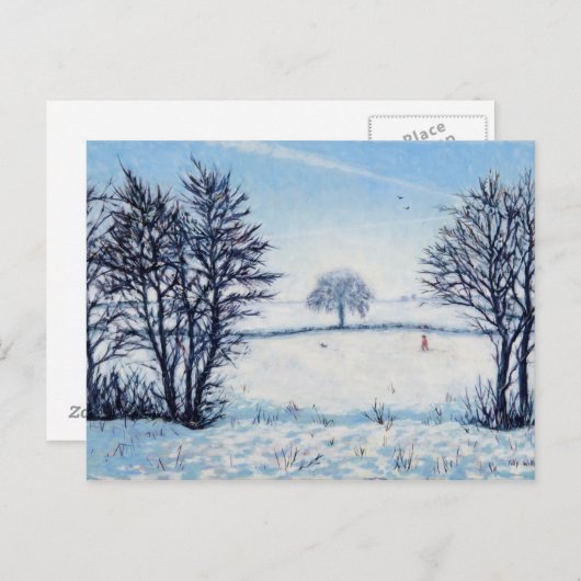 冬の歩行 ポストカード (正面/裏面)
