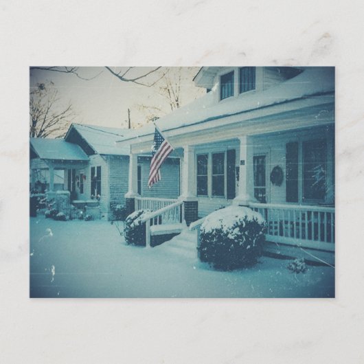 冬の歴史を描いたワンダーランドはがき ポストカード (正面)